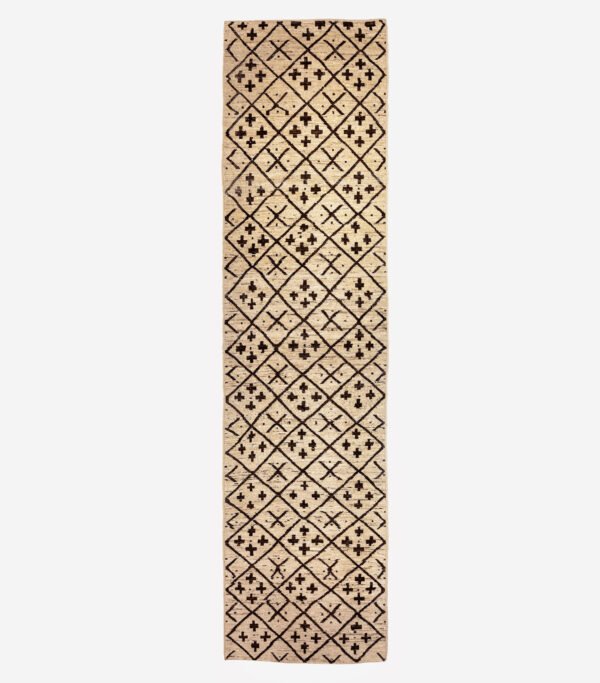 Hand-Knotted Moroccan Style Wool Runner Rug 2'8"x11'2"