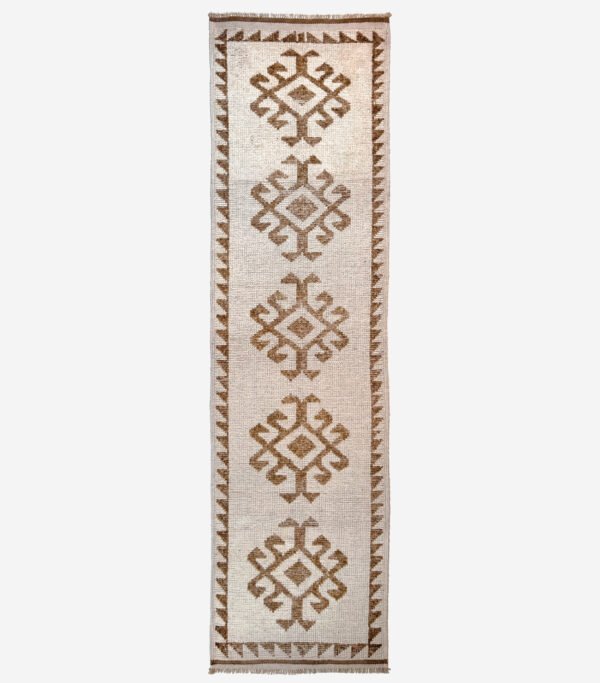 Hand-Knotted Vintage Kurdish Runner Rug 3' x 11'1"