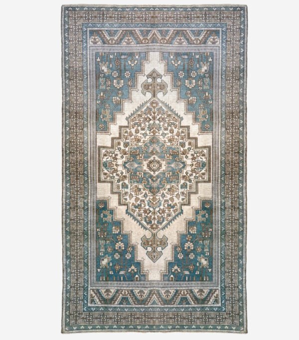 MM_Web_Product_Image_Rugs_Nov258 Hand-Knotted Vintage Turkish Oushak Rug 6' x 10'3"