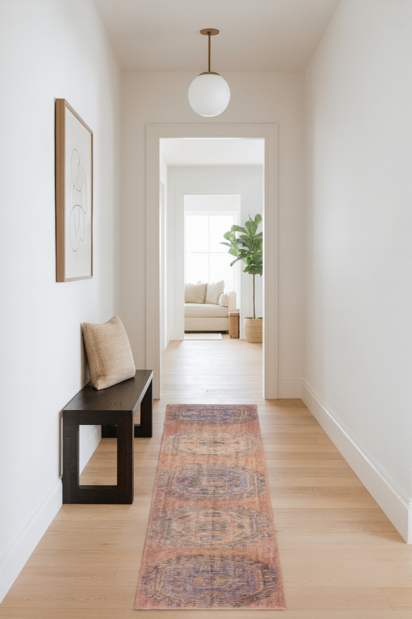 Vintage Turkish Hand-Knotted Wool Runner Rug 2’8″x9’8″ Vintage Turkish Hand-Knotted Wool Runner Rug 2'8"x9'8"