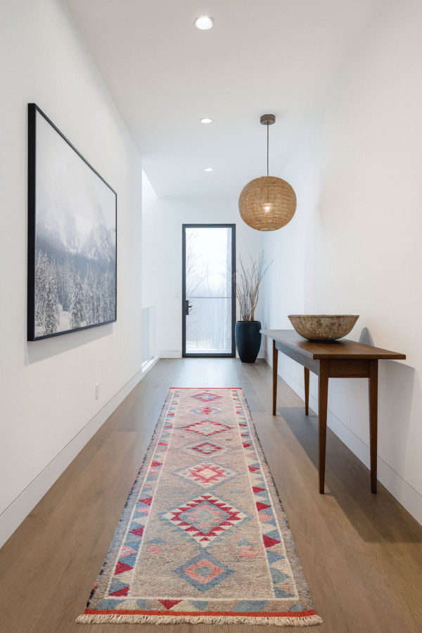 Hand-Knotted Vintage Kurdish Runner Rug 2’9″ x 11’7″ - 3 Hand-Knotted Vintage Kurdish Runner Rug 2'9" x 11'7"