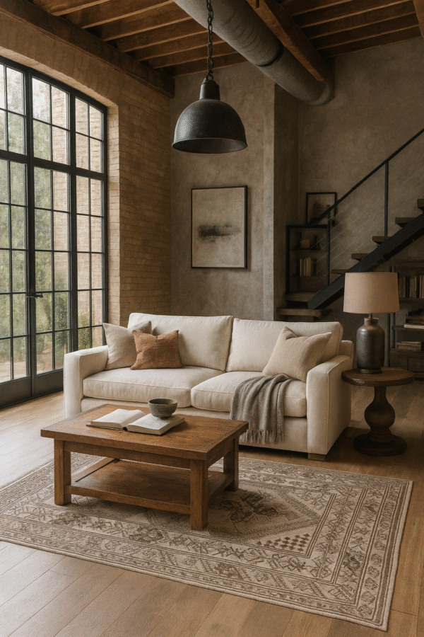 Hand-Knotted Vintage Turkish Oushak Rug 3'9" x 6'5"