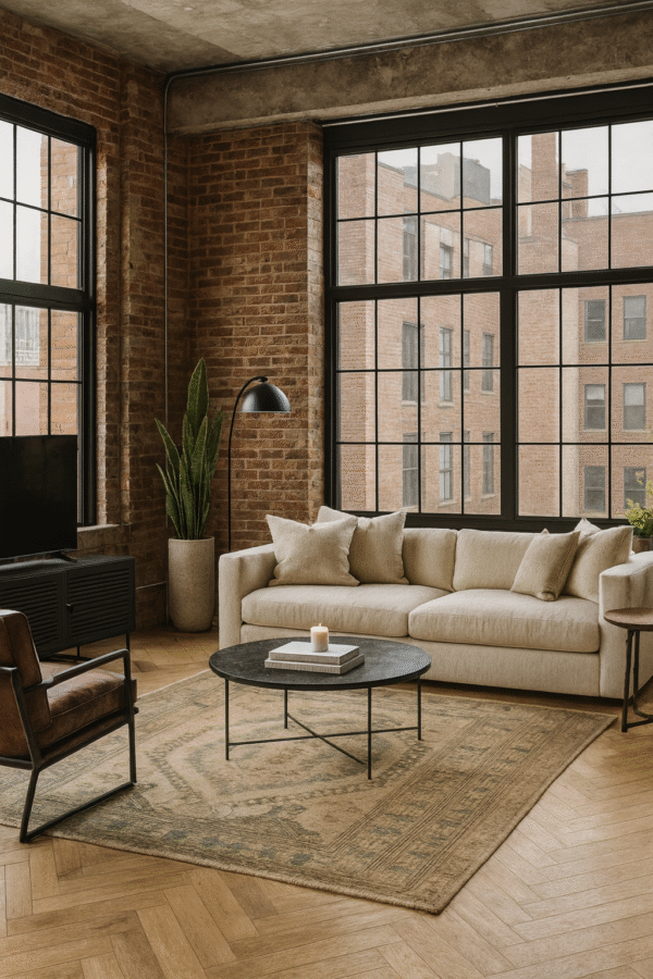 Hand-Knotted Vintage Turkish Oushak Rug 4'1" x 6'2"