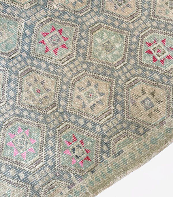 Hand-Knotted Vintage Turkish Embroidery Kilim 6'5" x 8'8"