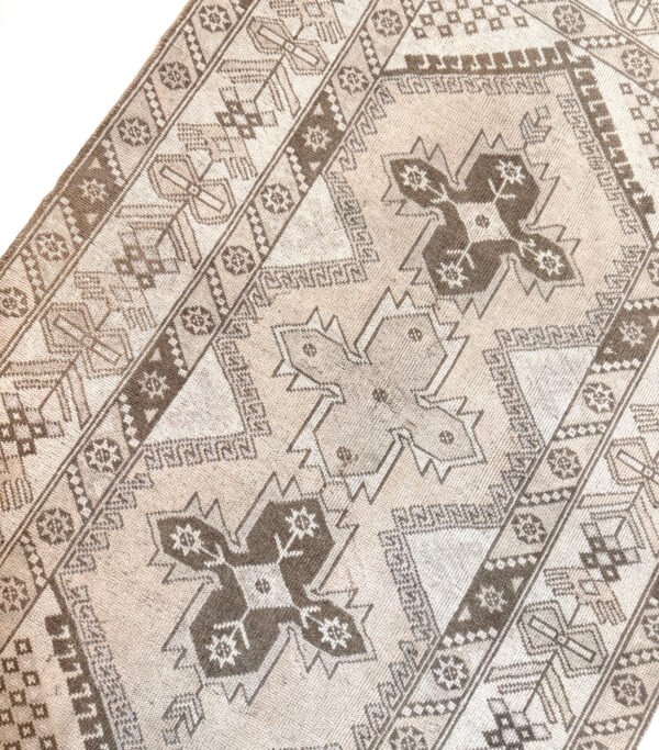 Hand-Knotted Vintage Turkish Oushak Rug 3'9" x 6'5"