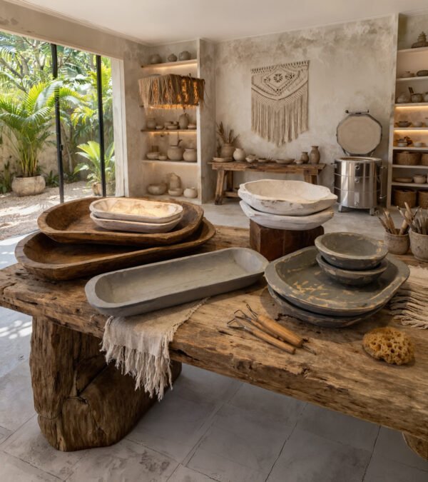 Bora Handmade Wood Decorative Bowl